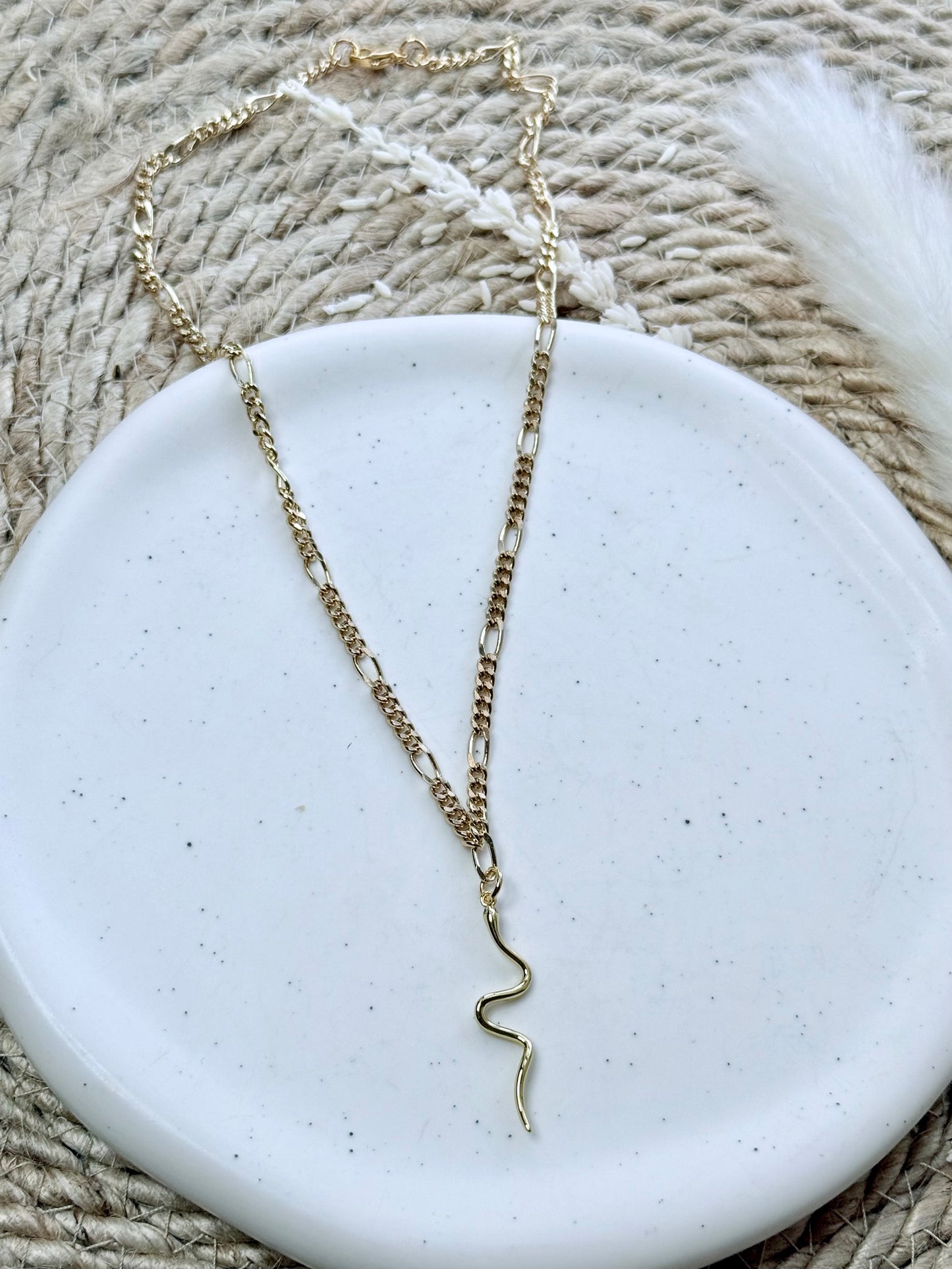 Gold Skinny Snake Necklace