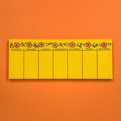 Floral Vine Weekly Planner Pad