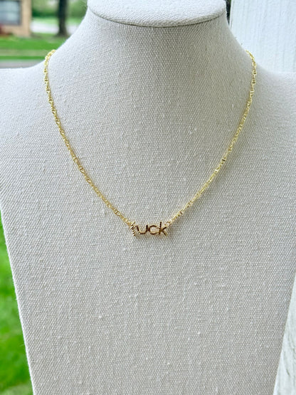 Gold Fuck Necklace