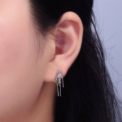 Skeleton Stud Earrings