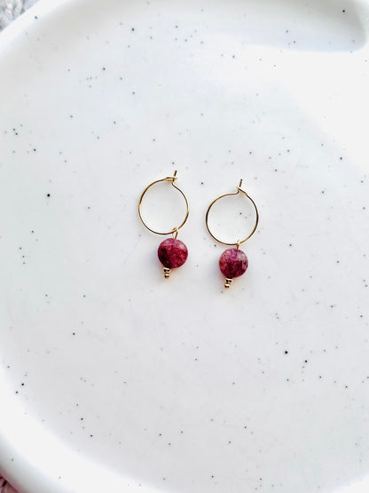 Muscovite + Gold Mini Hoops