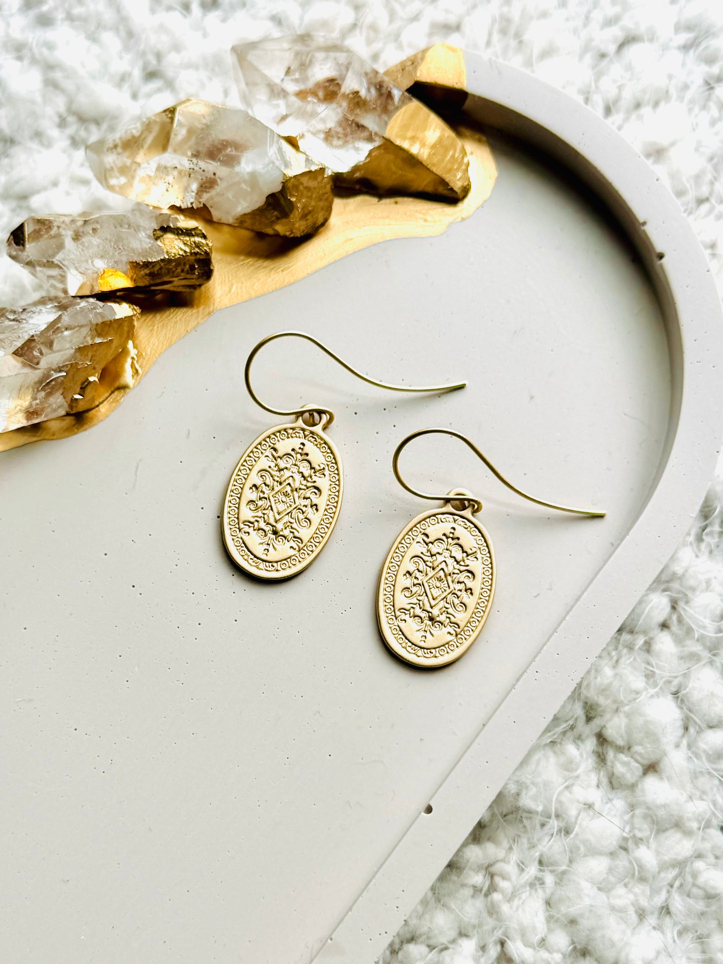 Matte Gold Abstract Earrings