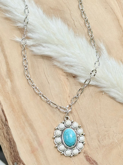 Turquoise + Silver Necklace