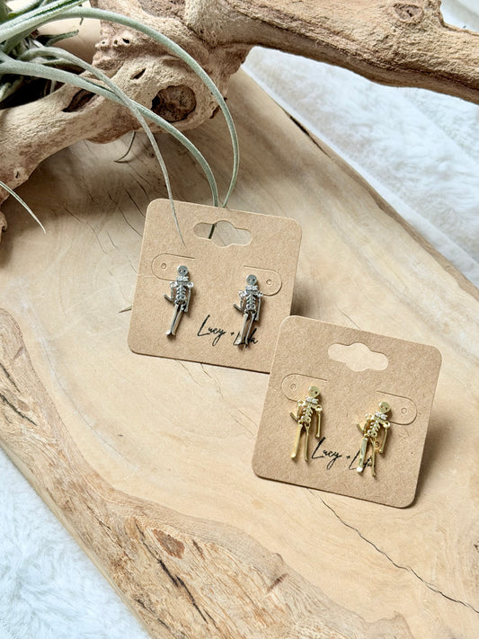 Skeleton Stud Earrings