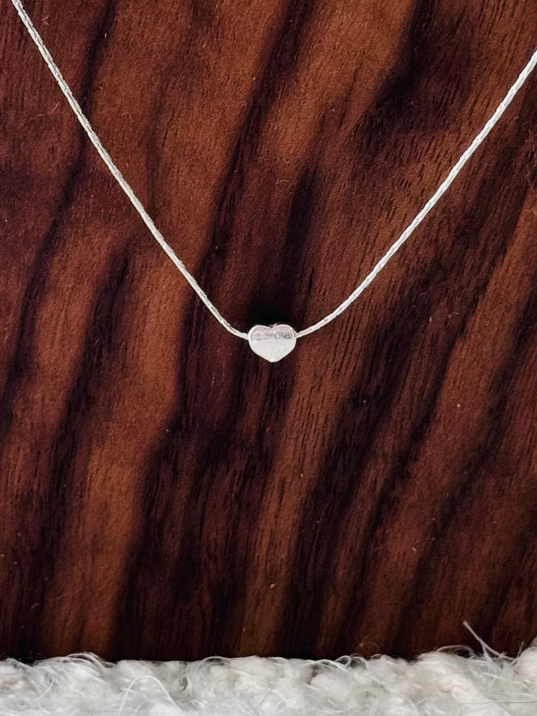 Tiny Silver Heart Necklace