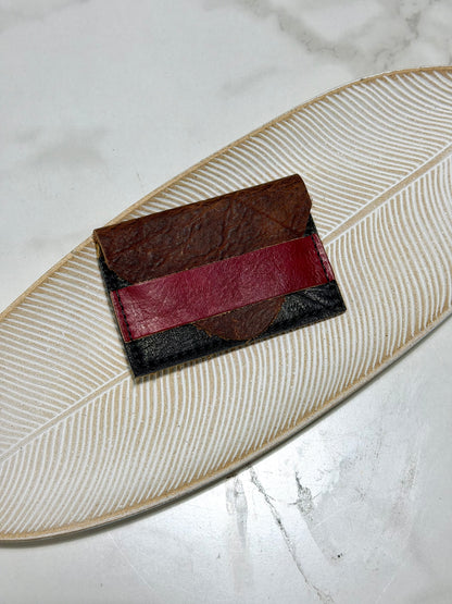 Bird Trouble Mixed Leather Minimal Wallet