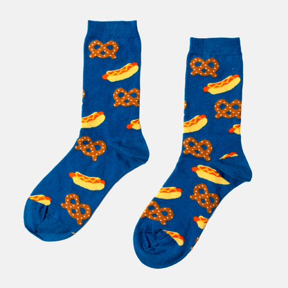 Hot Dog & Pretzel Crew Socks