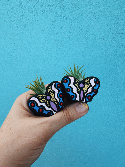 Tattoo Flash Butterfly Mini Planter with Plant