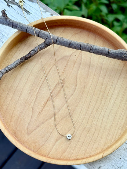 Itty Bitty Mixed Metal Skull Necklace