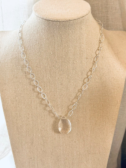 Clear Quartz + Silver Necklace