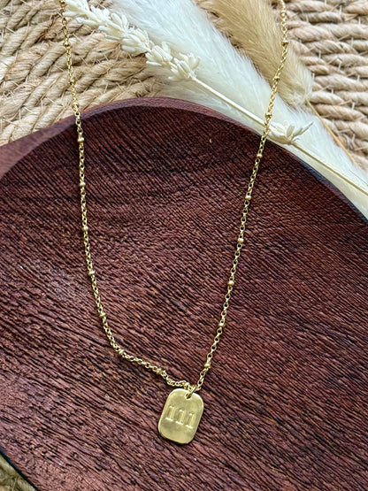 Angel Number 111 + Gold Necklace