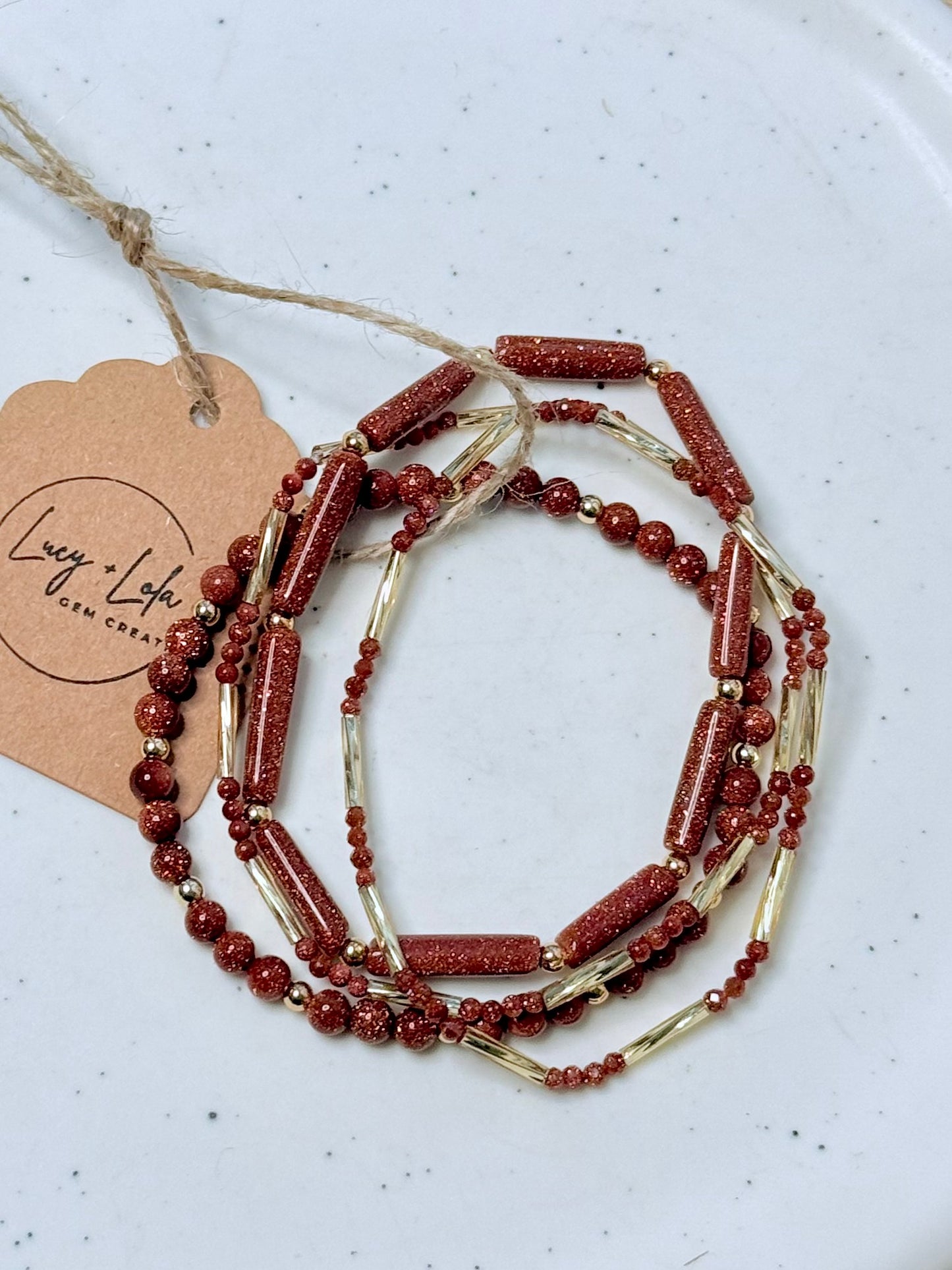 Goldstone + Gold (4-stack)