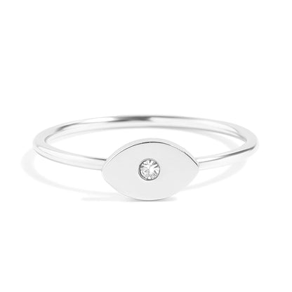 Stainless Steel Evil Eye Ring