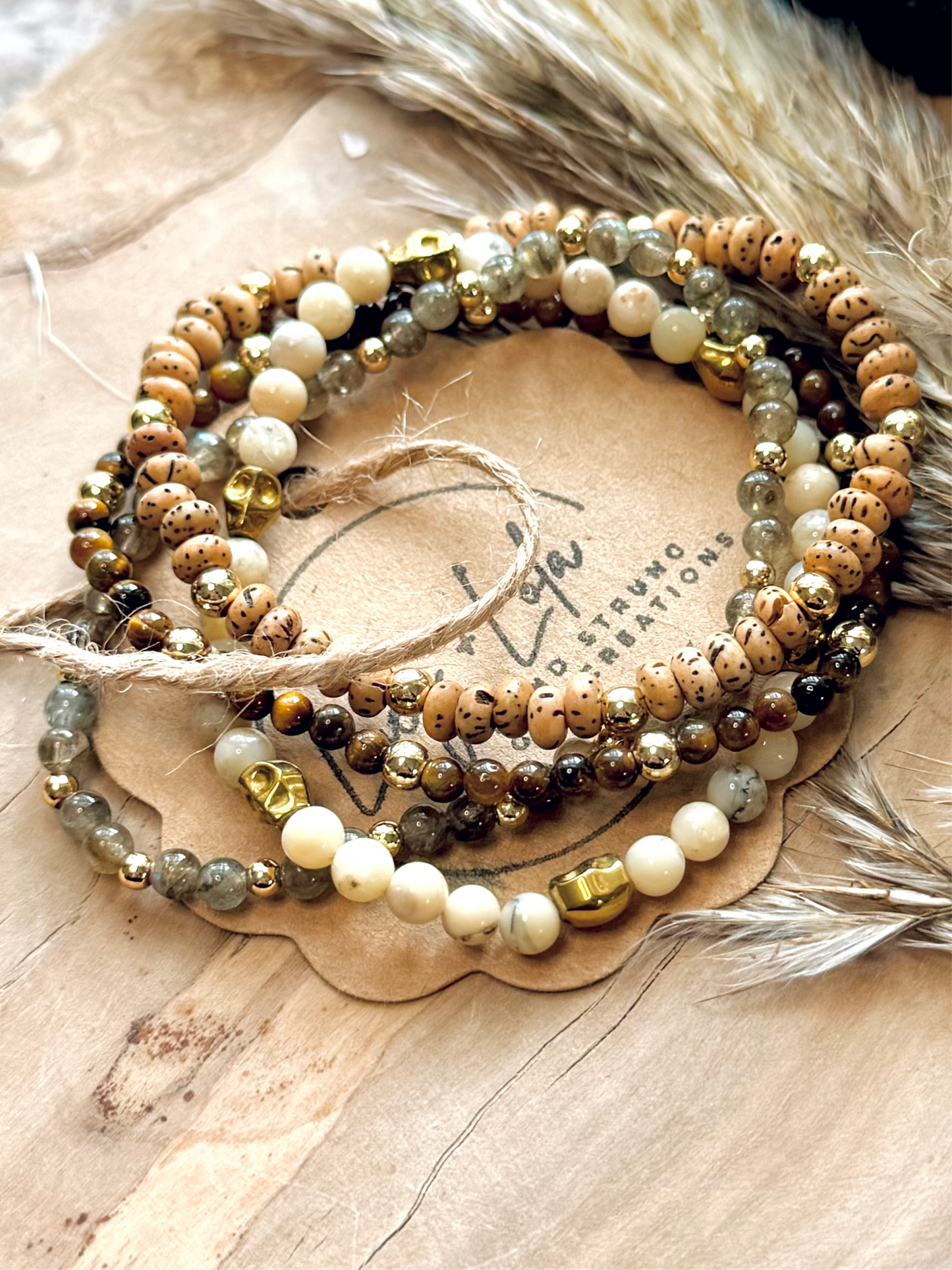 Boho Gold Skully Stack (4-stack)