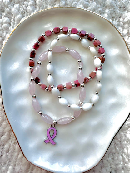 Breast Cancer Awareness Bracelet Trio