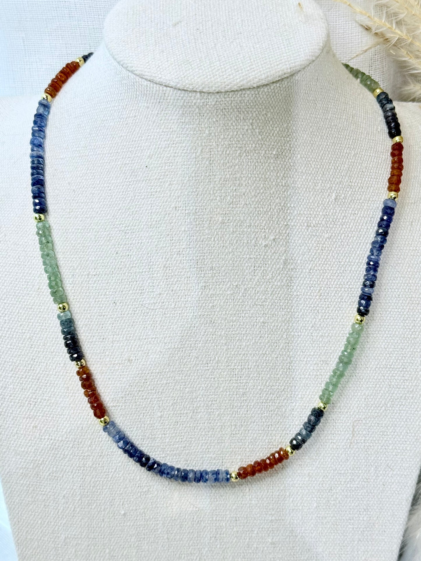 Kyanite Trio + Gold Filled Necklace
