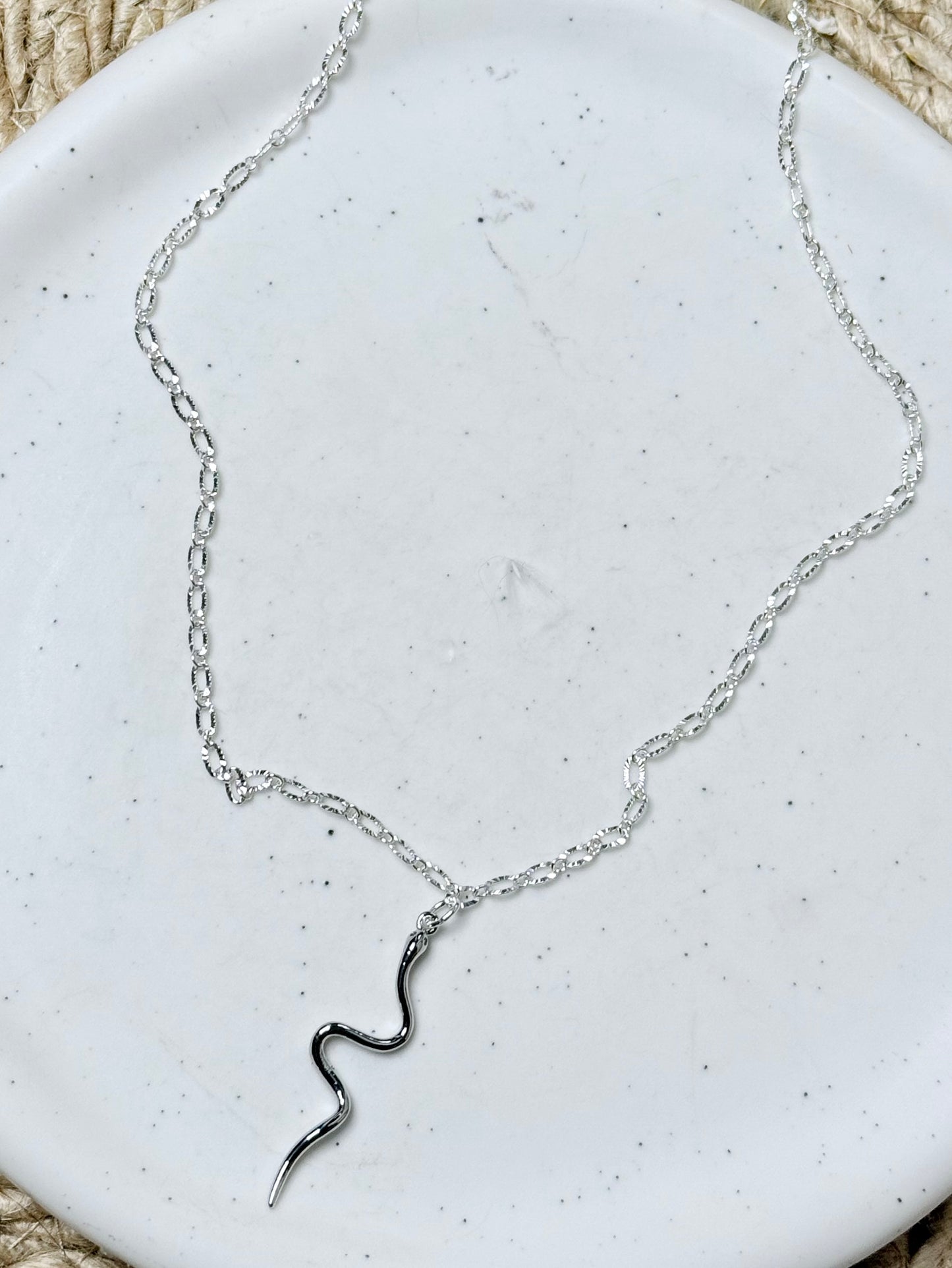 Silver Skinny Snake Chain Necklace