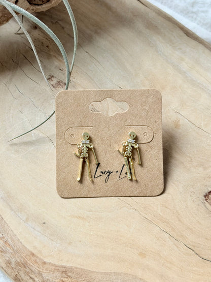 Skeleton Stud Earrings