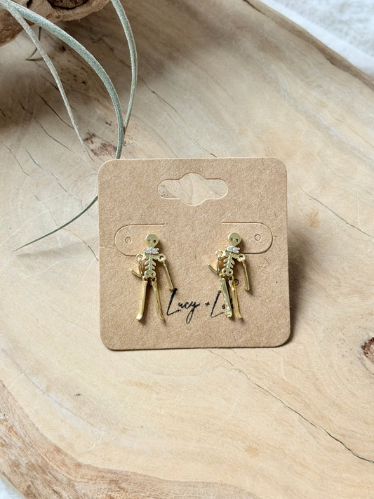 Skeleton Stud Earrings