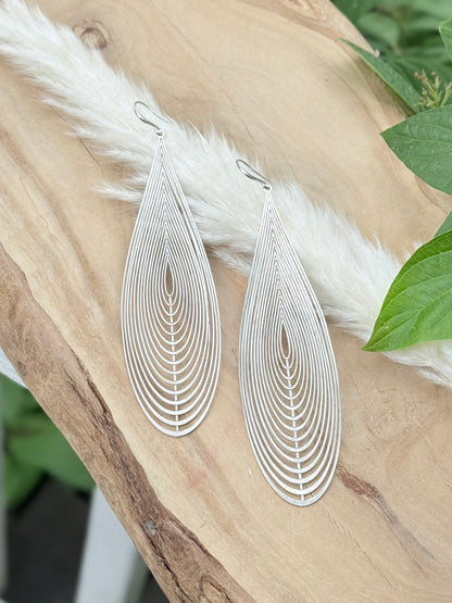 Antique Silver Teardrop Earrings