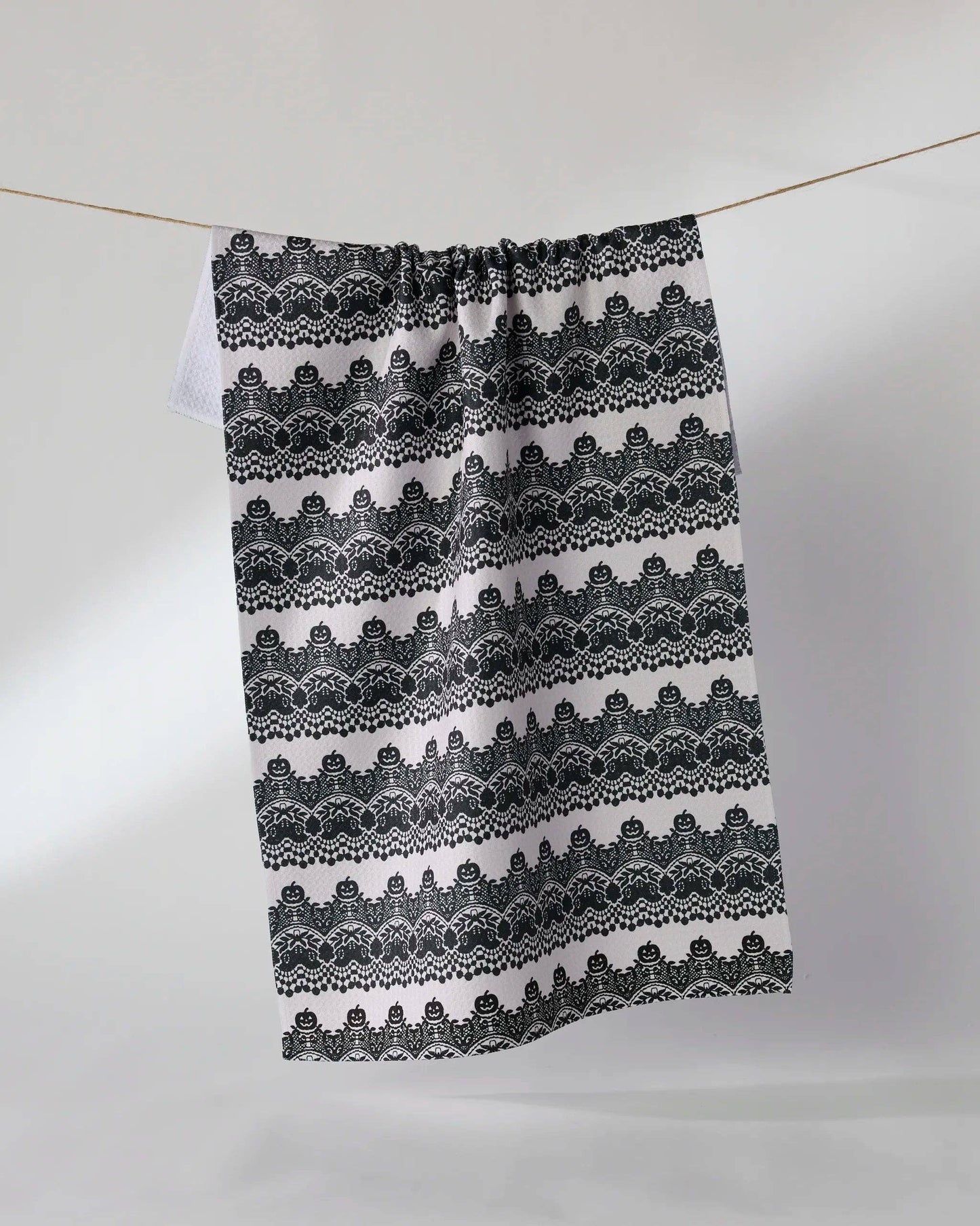 Geometry Tea Towel - Midnight Lace