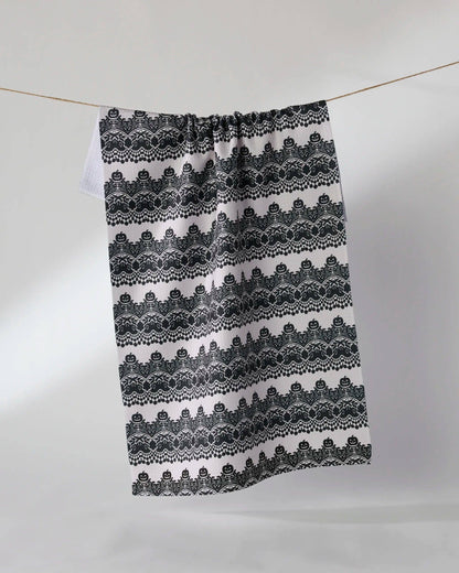 Geometry Tea Towel - Midnight Lace
