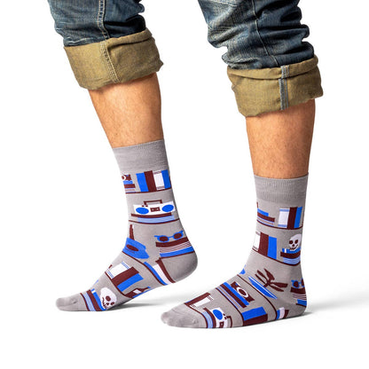 Bookshelf Crew Sock