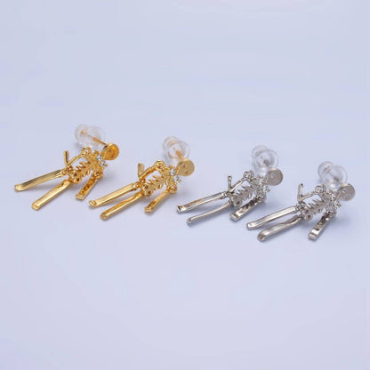 Skeleton Stud Earrings