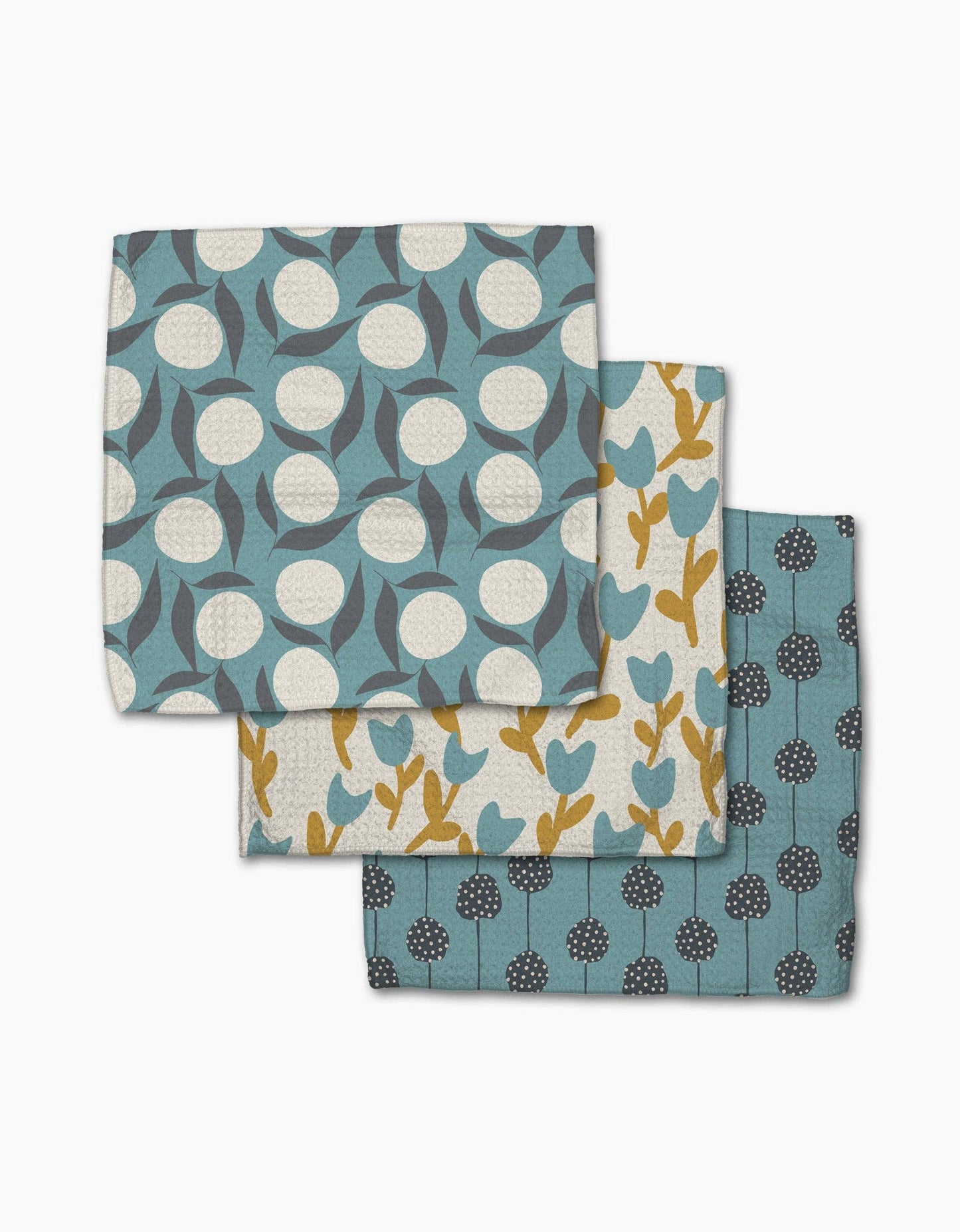 Polka Dot Blooms - Geometry Dishcloth Set