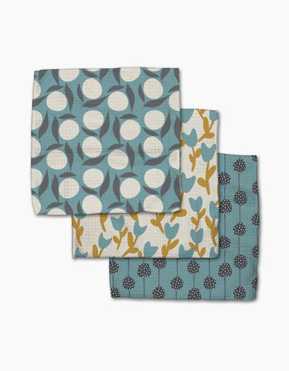Polka Dot Blooms - Geometry Dishcloth Set