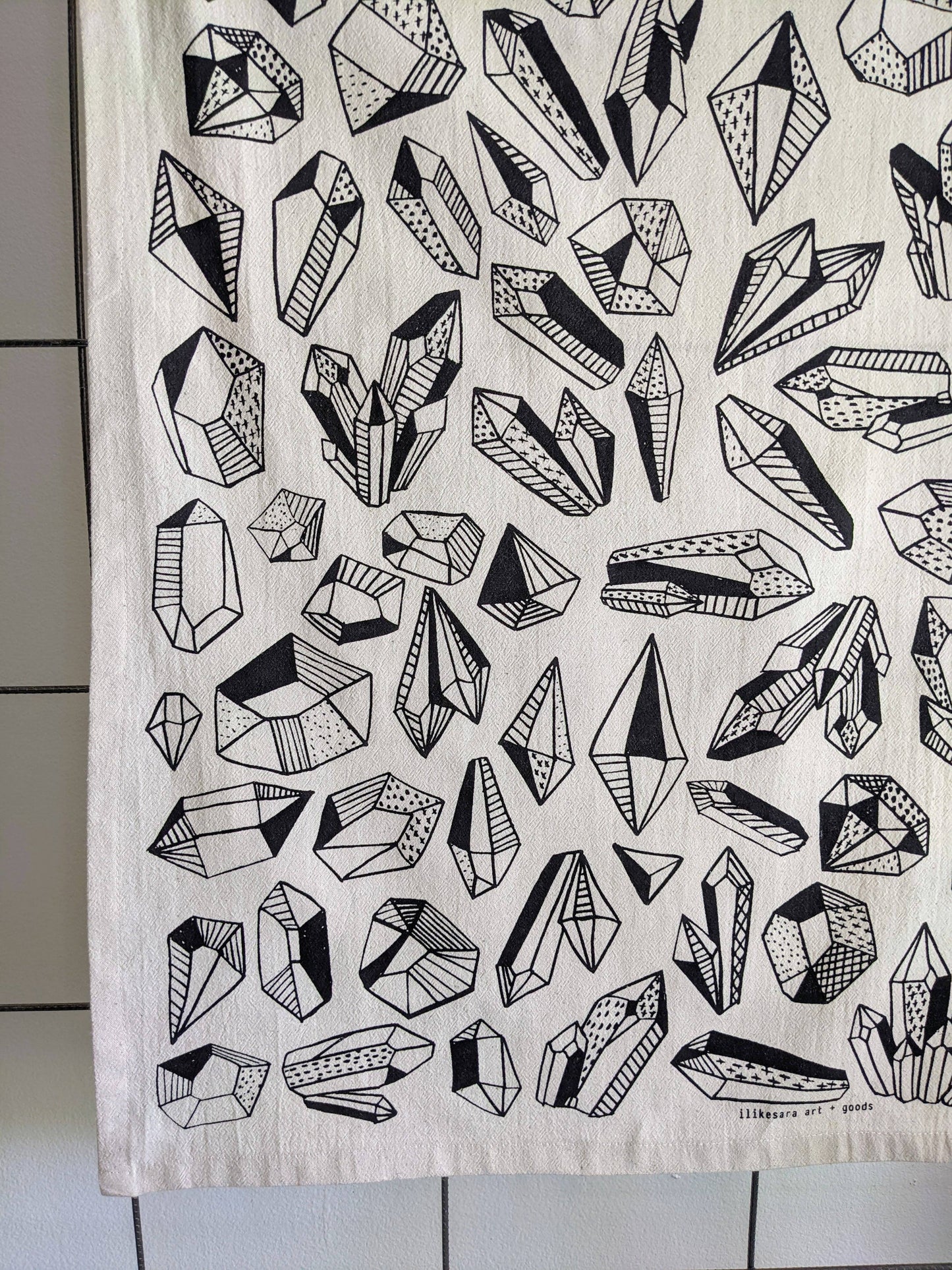 Tea towel | gem - crystal pattern