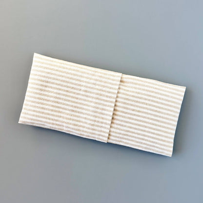 Tan and White Stripes Lavender Eye Pillow