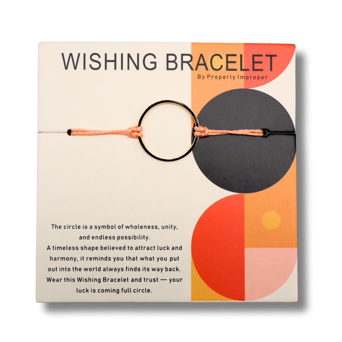 Wishing Bracelet with Gold Circle Charm