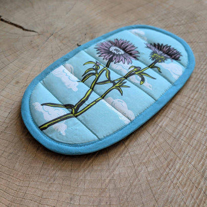 pot holder | aster flower & clouds