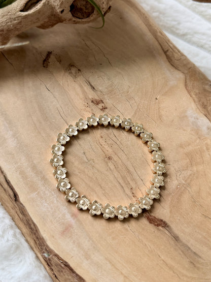 Floral Hematite Bracelet