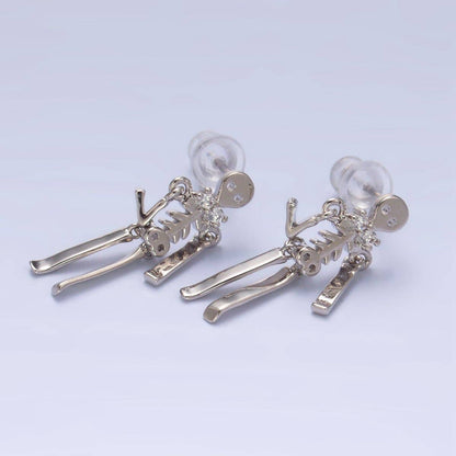 Skeleton Stud Earrings