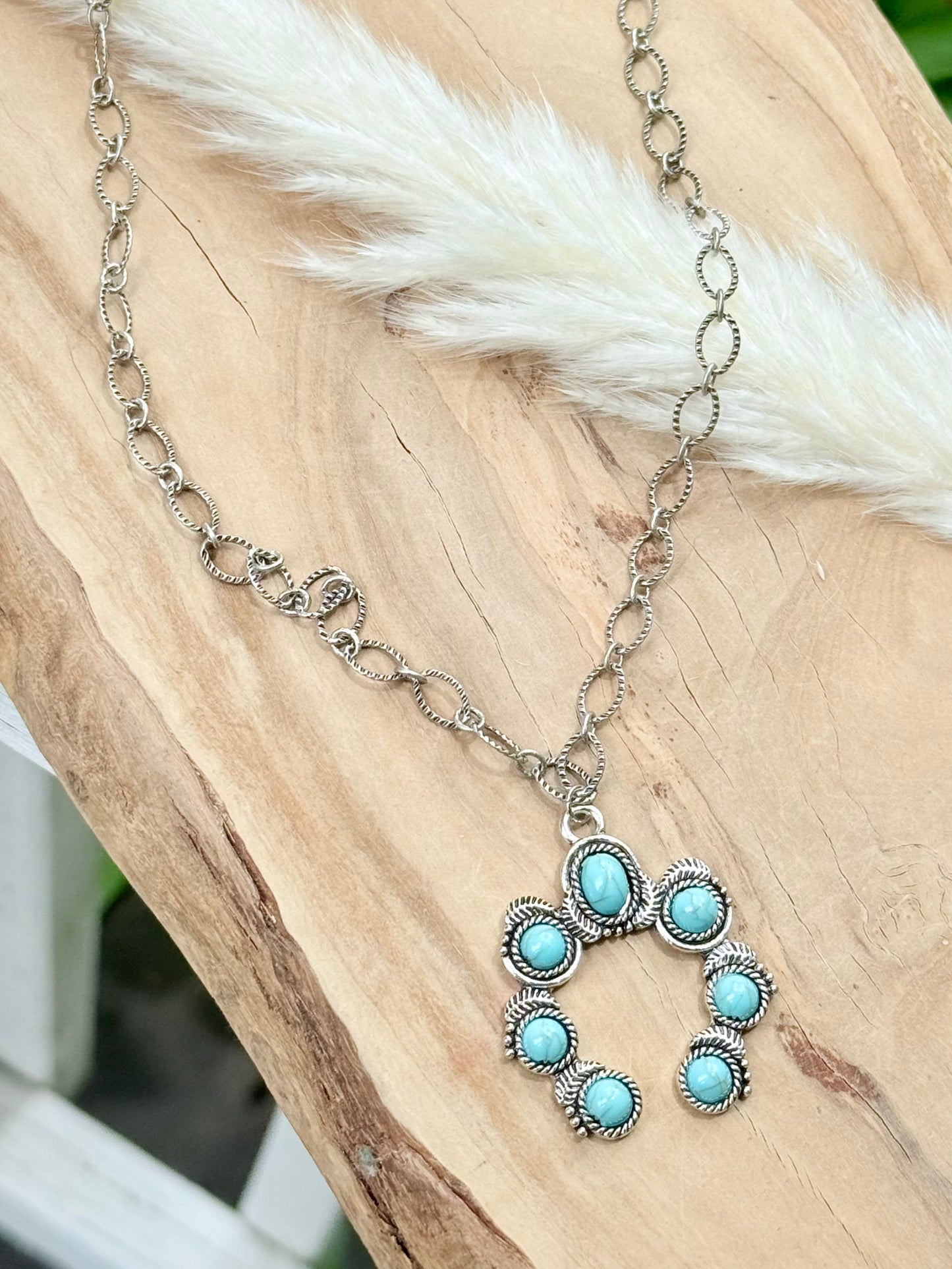 Turquoise + Antique Silver Necklace