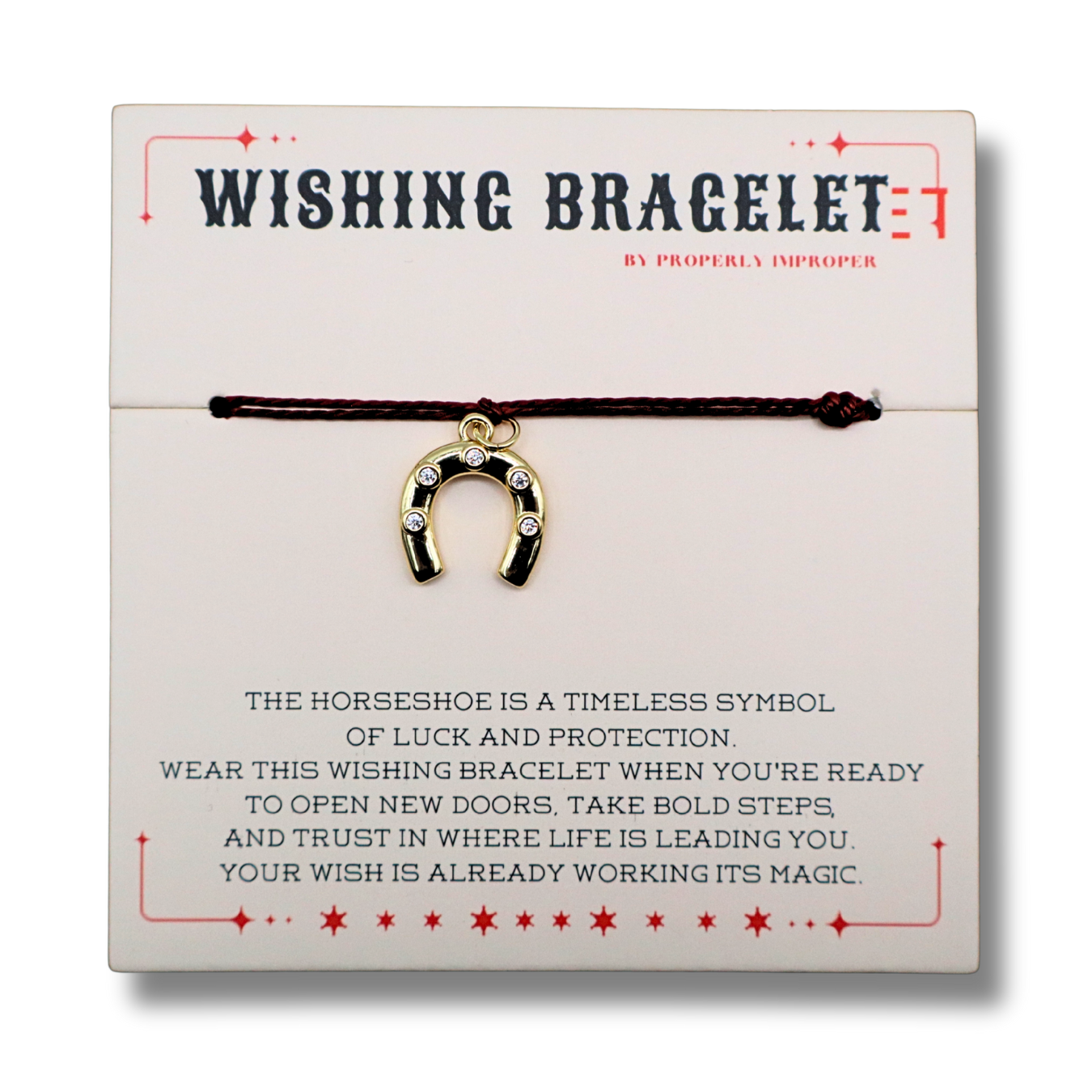 Wishing Bracelet with Horseshoe Charm