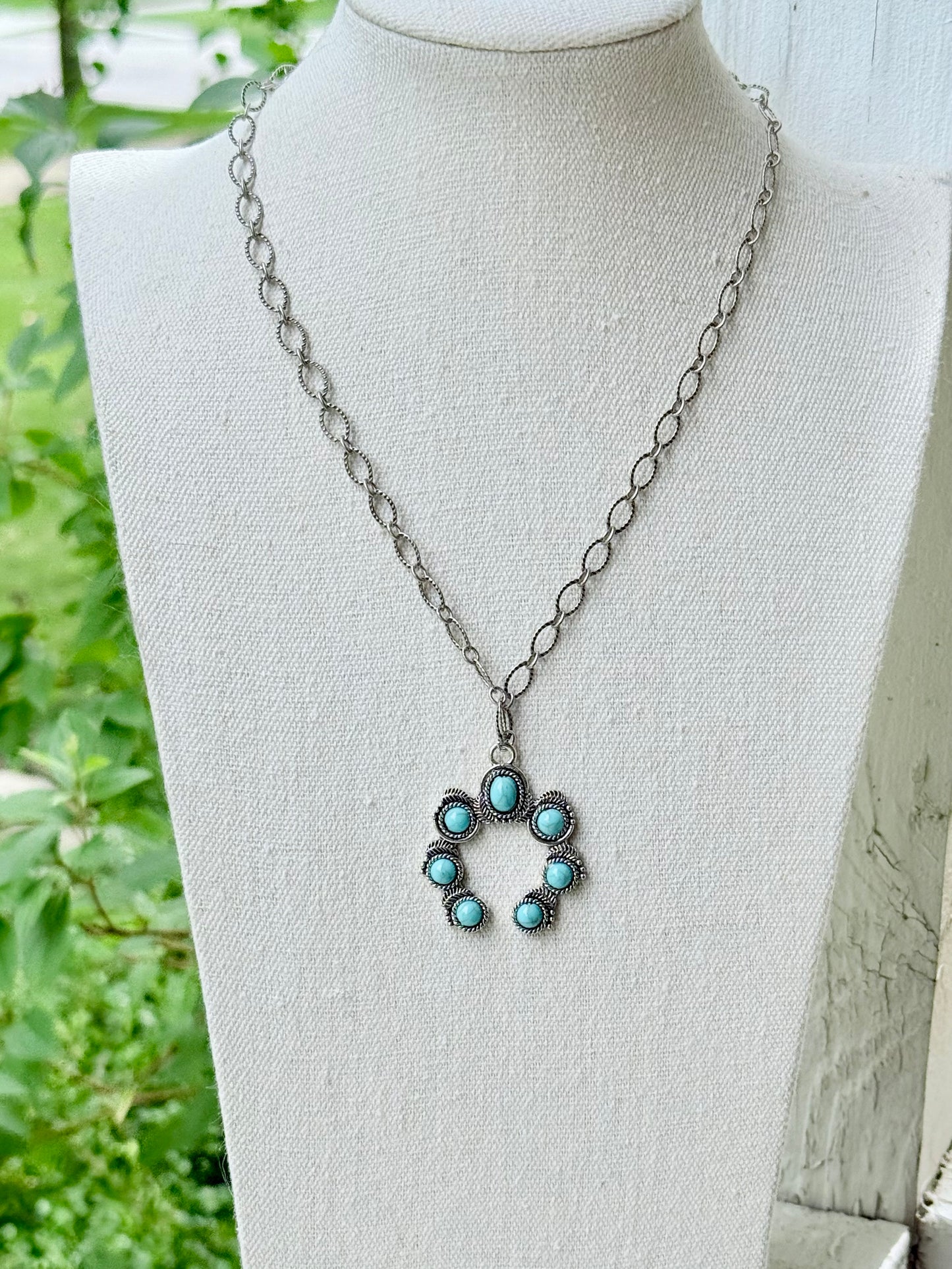 Turquoise + Antique Silver Necklace