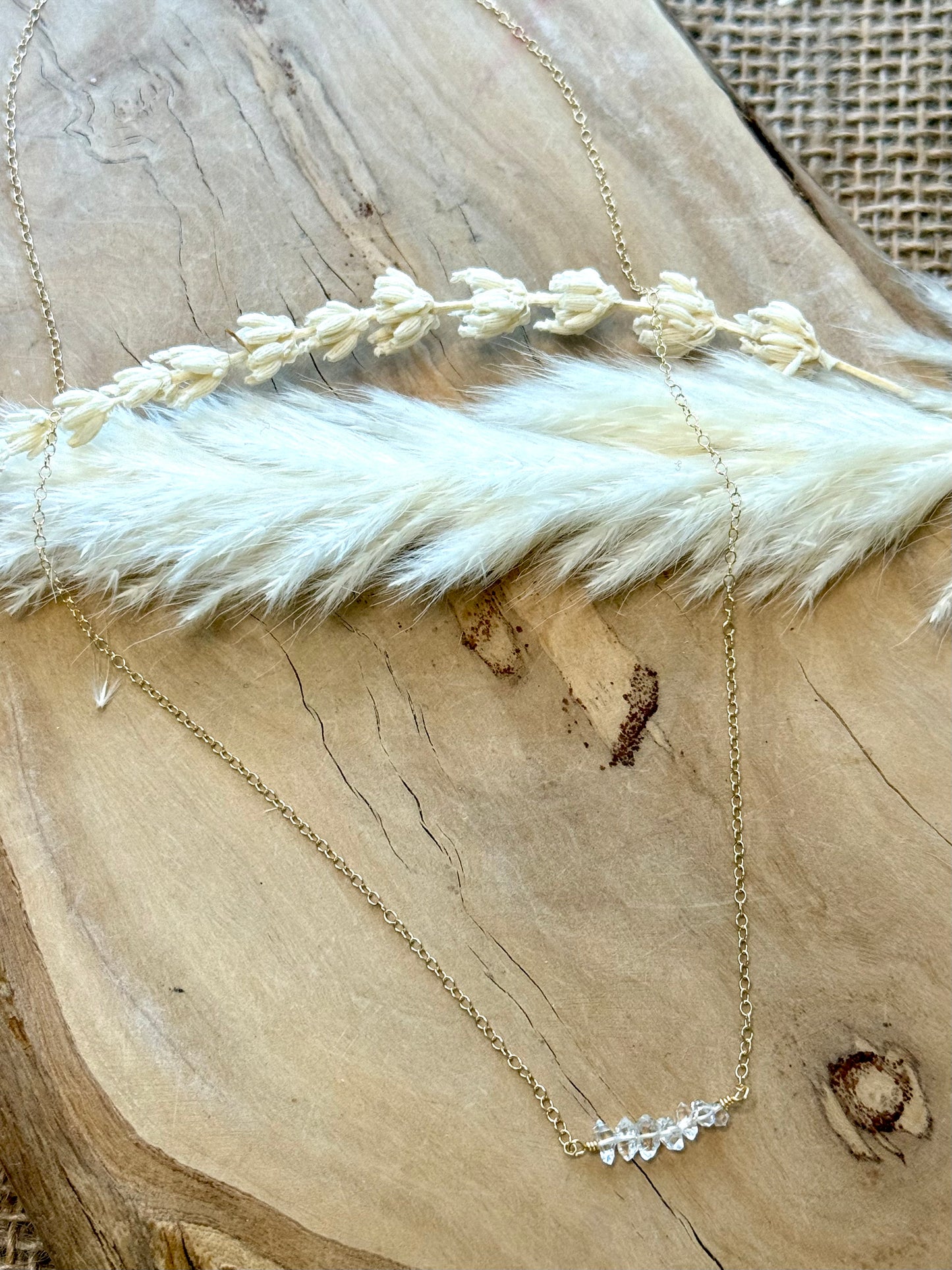 Herkimer Diamond + Gold Filled Necklace