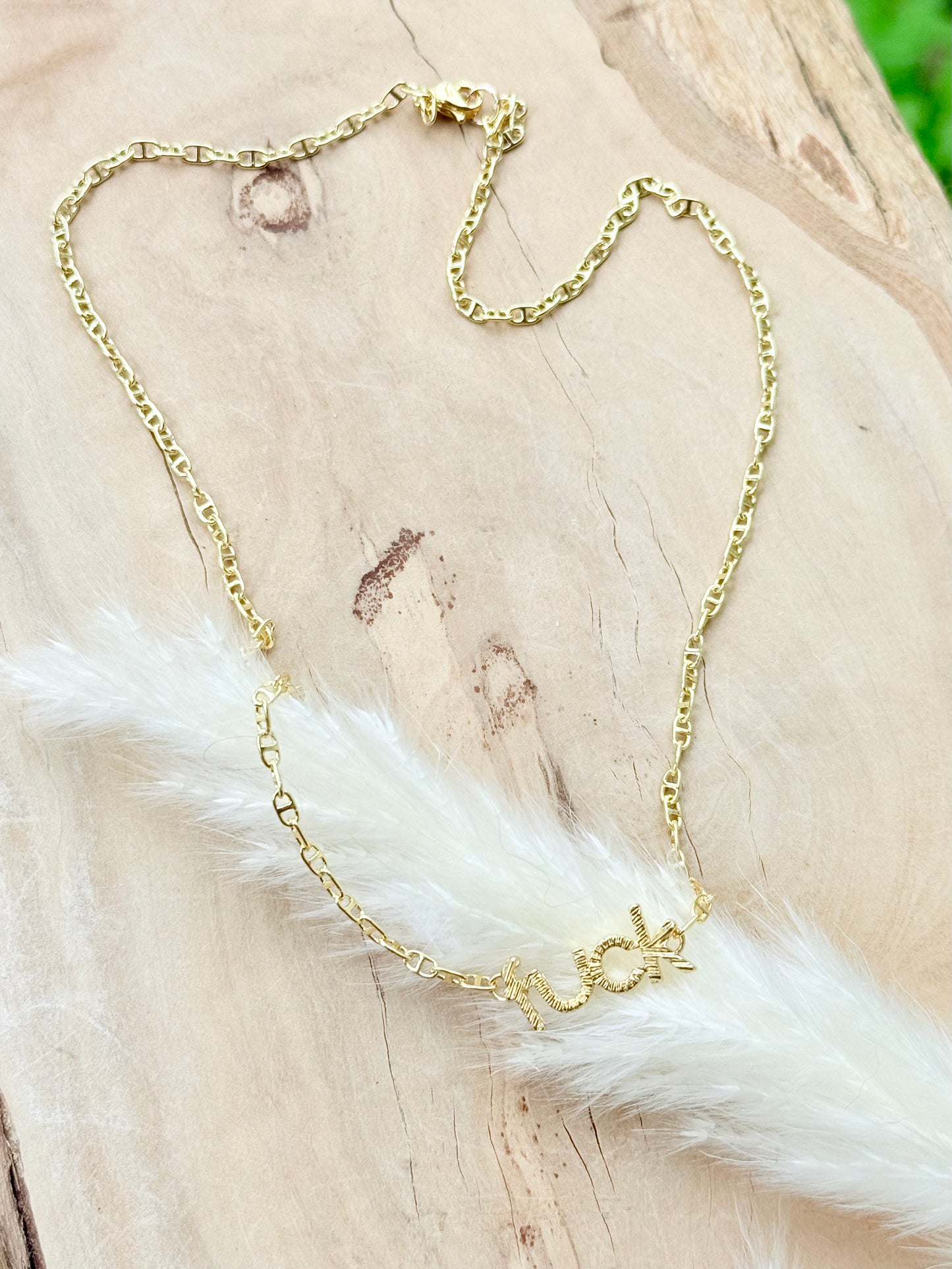 Gold Fuck Necklace