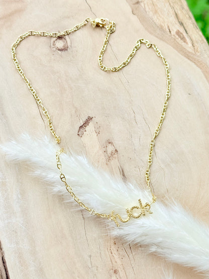 Gold Fuck Necklace