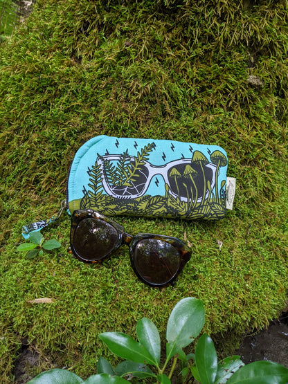 Glasses case | green & blue glasses