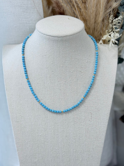 Luxe Sleeping Beauty Turquoise + Gold Necklace
