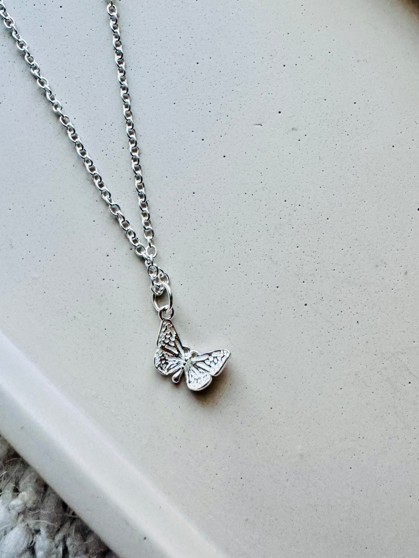 Silver Butterfly Necklace