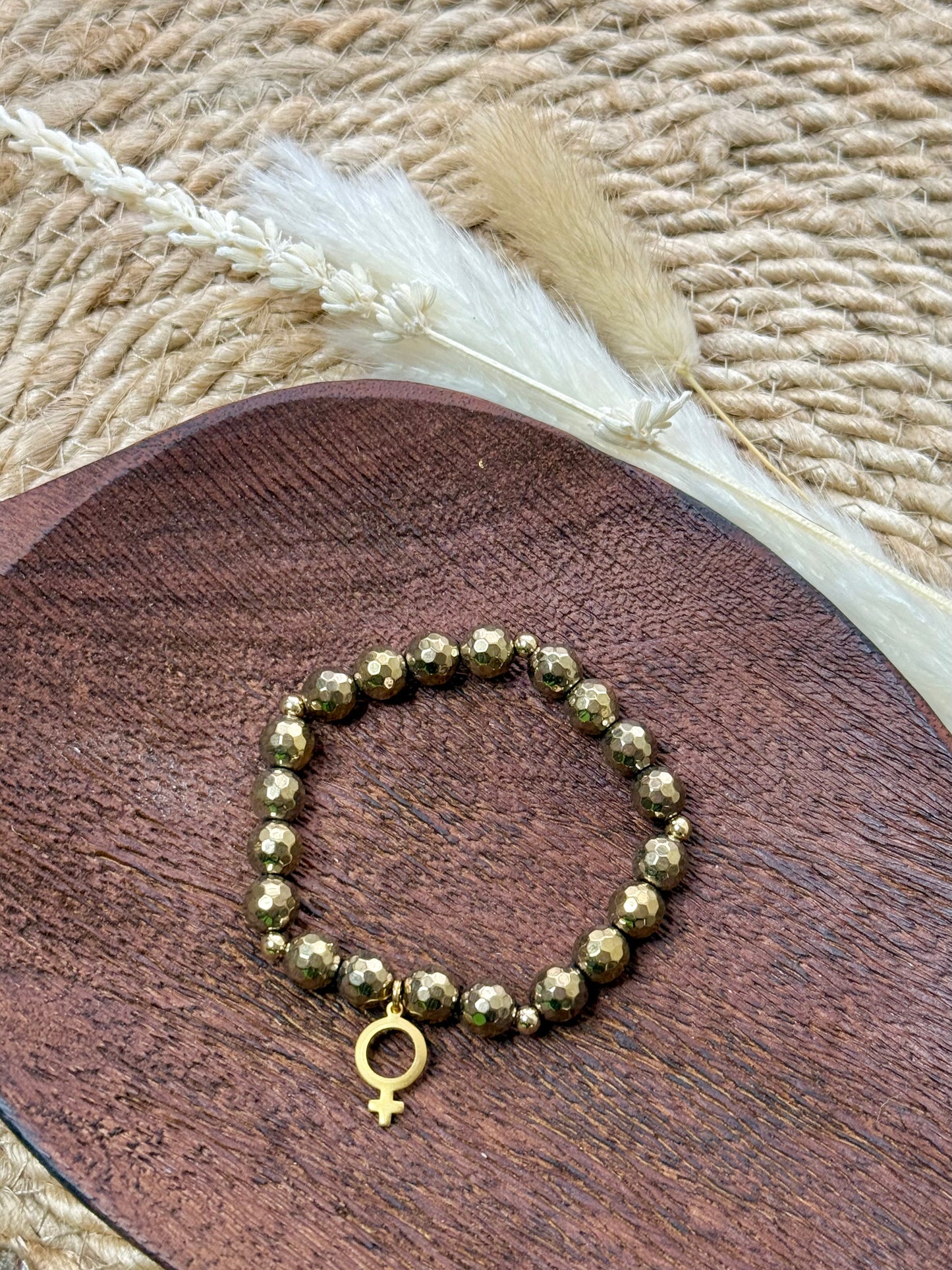 The “Feminine Fortitude” Gold + Chunky Charm Band