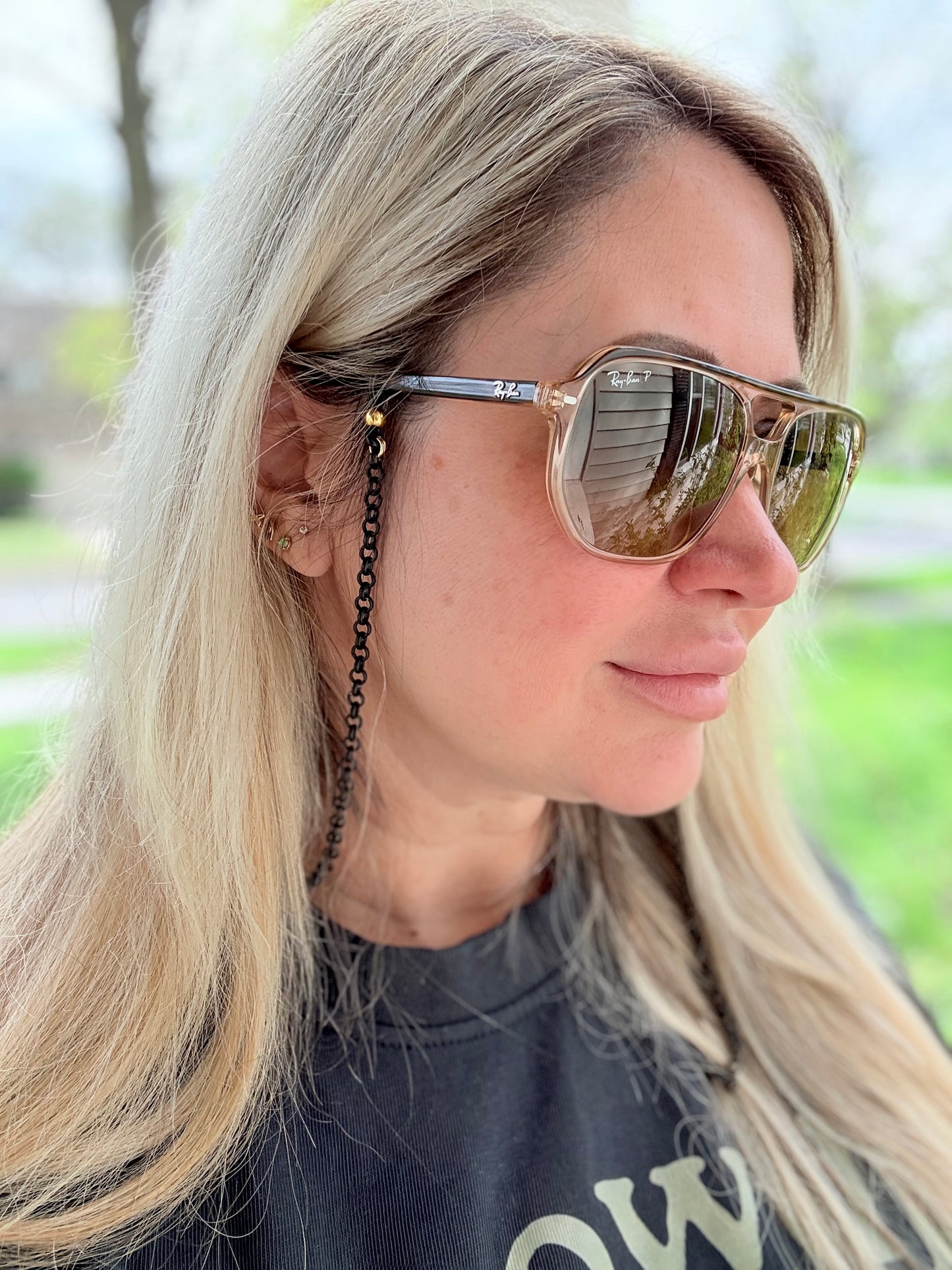 Black Figaro Glasses Strap