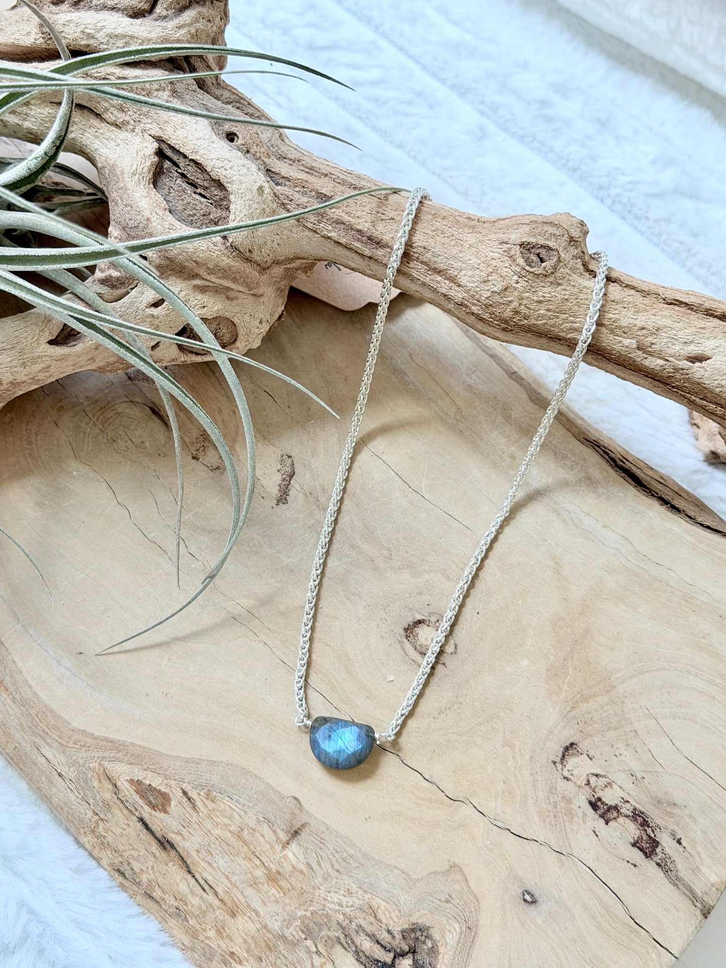 Labradorite + Silver Necklace