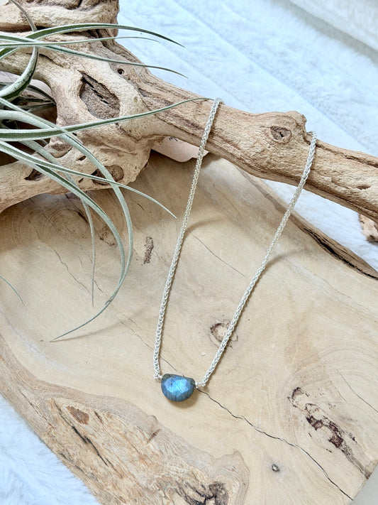 Labradorite + Silver Necklace