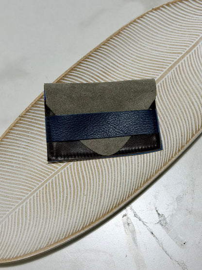 Bird Trouble Mixed Leather Minimal Wallet